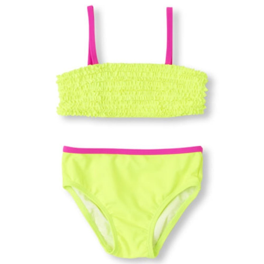 The Children's Place Girls 2-PC Swim Set Bikini UPF 50+ Lined Strap Swim…